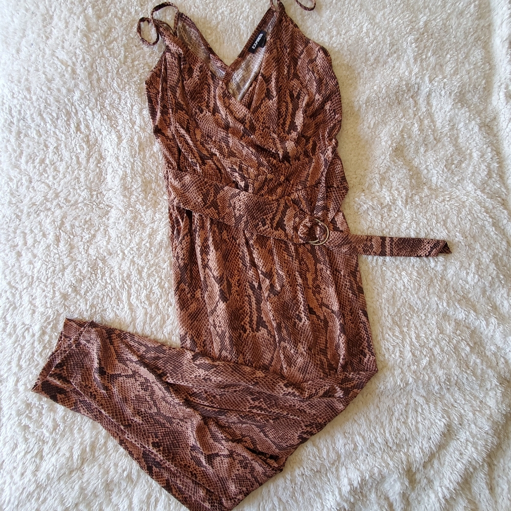 Snake print jumpsuit